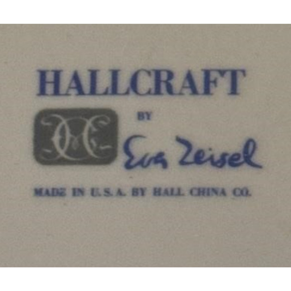 MCM Hall China Eva Zeisel Hallcraft, Buckingham Pattern Oval Serving Dish 12" - Picture 2 of 5